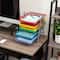 Mind Reader 5-Tier Paper Tray Organizer with Multicolor Trays, Classroom File Organizer for Teachers, Metal Mesh, Assorted Colors